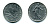 ФРАНЦИЯ 1/2 ФРАНКА 1973 КМ 931.1 никель 3999-817