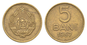 Румыния 5 бань (бани) 1957 KM 83.2 медь цинк никель 4705-764