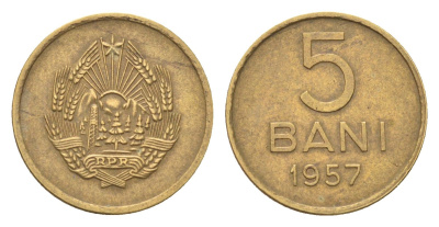 Румыния 5 бань (бани) 1957 KM 83.2 медь цинк никель 4705-764