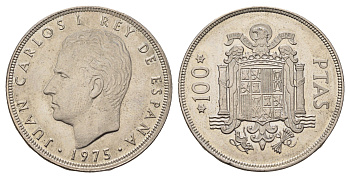 Испания 100 песет 1975 (76) M, Хуан Карлос I (1975-2014) KM 810 медно-никель UNC 4367-932