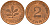 ФРГ 2 пфеннига 1992 F J.381a, KM 106a сталь плакированная медью    4598-933