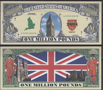 США 1000000 фунтов 2004 Великобритания бумага UNC (пресс) 7197-24-3