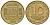 Украина 10 копеек 1992 5 ягод около К KM 1.1 a латунь 4580-624