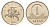 Литва 1 лит 2001 KM 111 медно-никель UNC 4364-1936