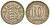 Эстония 10 центов 1931 Республика (1918-1941) KM 12 никель бронза 4615-1135