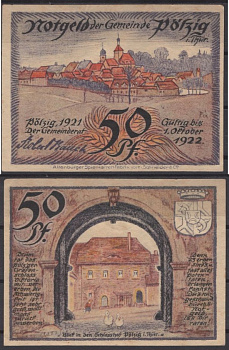 Германия 50 пфеннигов 1921 Grabowski 1065.1-2/3 бумага UNC (пресс) 2193-53-1-2