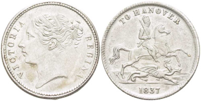 АНГЛИЯ ЖЕТОН, ТОКЕН 1837 ВИКТОРИЯ (1837-1901). ДИАМЕТР 22 ММ. белый металл 117-942