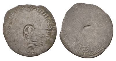 Франция дузен (1/12 франка) 1693 перечекан с дузена Людовика XIII, Людовик XIV Dy royales 1581a, Gad R2 93 билон 5010-1142