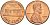 США 1 ЦЕНТ 1971 D, ЛИНКОЛЬН KM 201 медь цинк UNC 187-1161