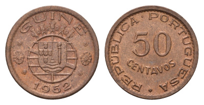 Гвинея-Бисау 50 сентаво 1952 год-тип KM 8 бронза UNC 4623-1155