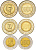 Эквадор лот из 3 монет 1997 (100, 500, 1000 сукре) KM 101, 102, 103 биметалл UNC N2-26