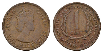 Восточные Карибы (Организация Восточно-карибских государств) 1 цент 1960 KM 2 бронза 4688-1051