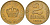 Югославия 2 динара 1938 Петар II, малая корона KM 21 алюминиевая бронза aUNC 4589-313