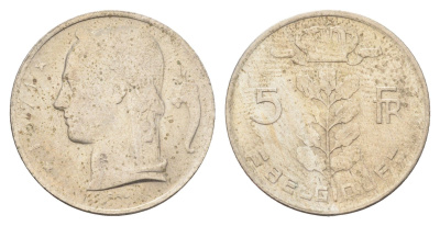 Бельгия 5 франков 1971 Belgique, Бодуэн I (1951-1993) KM 134 медно-никель 4704-1054