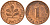 ФРГ 1 пфенниг 1987 J KM 105, J. 380 сталь плакированная медью    4598-644