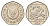 Кипр 50 центов 1993 похищение Европы KM 66 медно-никель UNC 4652-416