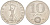 Венгрия 10 форинтов 1971 Статуя свободы KM 595 никель 3855-1142
