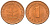 ФРГ 1 пфенниг 1966 F, из ролла J 380, KM 105 сталь плакированная медью  aUNC  M56-19