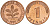ФРГ 1 пфенниг 1995 G KM 105, J. 380 сталь плакированная медью    4598-717