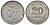 Британская Малайя 20 центов 1939 Георг VI (1937-1952) KM 5 серебро 53-413