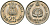 Индия 25 пайсов 1982 IX Азиатские игры KM 52 медно-никель UNC 94-1241