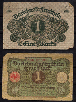 Германия 1 марка 1920 Pick 58 бумага 7198-38-4-1