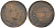 Британская Индия 1/4 анна 1907 Эдуард VII (1901-1910), брак, смешение штемпеля KM 502 медь    413-2031