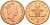Великобритания 2 пенса 1997 Елизавета II (1952-2022) KM 936а, Spink 4386 (C4) сталь плакированная медью UNC 175-1022