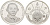 Россия медаль ND Петр III (1761-1762), серия "Правители России", 23 мм, 6,28 гр серебро UNC AUC3-6-58