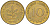 ФРГ 10 ПФЕННИГОВ 1970 G KM 108, J. 383 сталь плакированная латунью 219-441