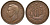 Великобритания 1/2 пенни 1942 Георг VI (1936-1952) KM 844, Spink 4115 бронза 4122-754