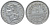 Франция 5 франков 1945 В, open 9 KM 888b.2, Le Franc 339.4 алюминий 4123-525