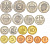 ФРГ набор из 9 монет 1976 D (1, 2, 5, 10, 50 пфеннигов, 1, 2, 2, 5 марок) PROOF N5-12