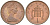 Великобритания 1 пенни 1976 Елизавета II (1952-2022) KM 915, Spink 4237 (B1) бронза 4594-114