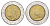 Италия 500 лир 1988 R, Квиринальский дворец в Риме KM 111 биметалл 4704-1011