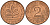 ФРГ 2 пфеннига 1974 G J.381a, KM 106a сталь плакированная медью    4598-822