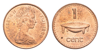 Фиджи 1 цент 1969 KM 27 бронза UNC 4697-646