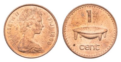 Фиджи 1 цент 1969 KM 27 бронза UNC 4697-646