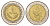 Ливия 1/2 динара 2004 AH 1372, год-тип KM 27 биметалл 4526-1243