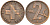 Швейцария 2 раппена 1951 В KM 47 бронза 4591-1121