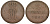 Ганновер 2 пфеннига 1845 A, Эрнст Август (1837-1851) KM 174.1, AKS 122, J. 55 медь 75-1817