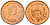 Фолклендские острова 1/2 пенни 1974 Елизавета II (1952-2022), лосось KM 1 бронза 4154-119