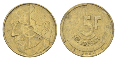 Бельгия 5 франков 1986 Belgique, Бодуэн I (1951-1993) KM 163 медь алюминий никель 4706-144