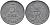 ДАНИЯ 5 ЭРЕ 1959 C; S, ФРЕДЕРИК IX (1947-1972) KM 843.2 цинк 41-346