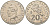 Французская Новая Каледония 20 франков 2007 три быка, (IEOM) KM 12a, Schoen 14a, Lec 115j медно-никель 81-1046