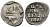 Русское Царство денга 1547-1584 Иван IV Васильевич, Московский  монетный двор, 0,34 ГР ГиК №61 серебро 262-1523