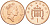 Великобритания 1 пенни 1997 Елизавета II (1952-2022) KM 935a, Spink 4391 (B4) сталь плакированная медью UNC 201-153