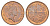 Гибралтар 2 пенса 1990 KM 21 бронза UNC 4703-1116