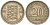 Эстония 20 центов 1935 Республика (1918-1941) KM 17 никель бронза 4615-1123