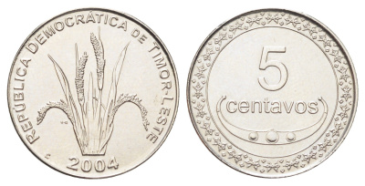 Тимор 5 сентаво 2012 KM 2 сталь плакированная никелем UNC 4697-1014